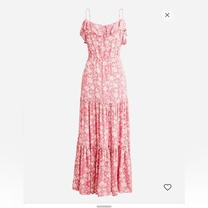 J. Crew Pink Floral Maxi Dress